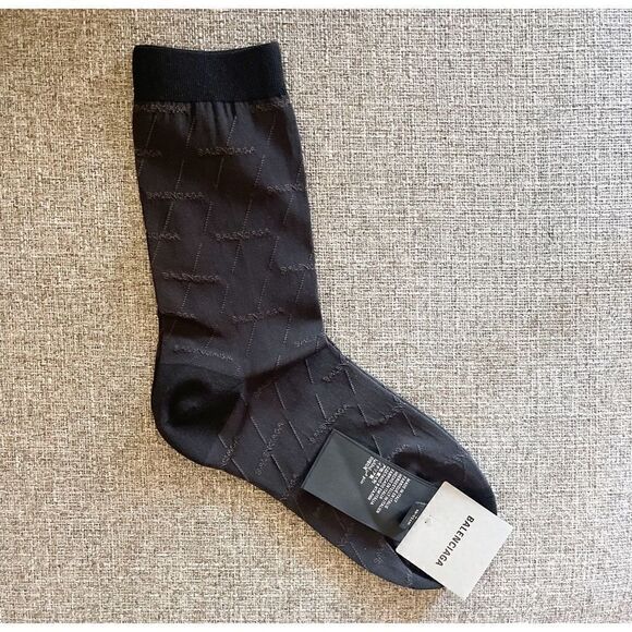 BALENCIAGA Black BB Tight Socks - Picture 3 of 6